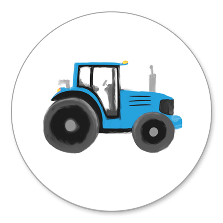 Sluitzegel tractor blauw